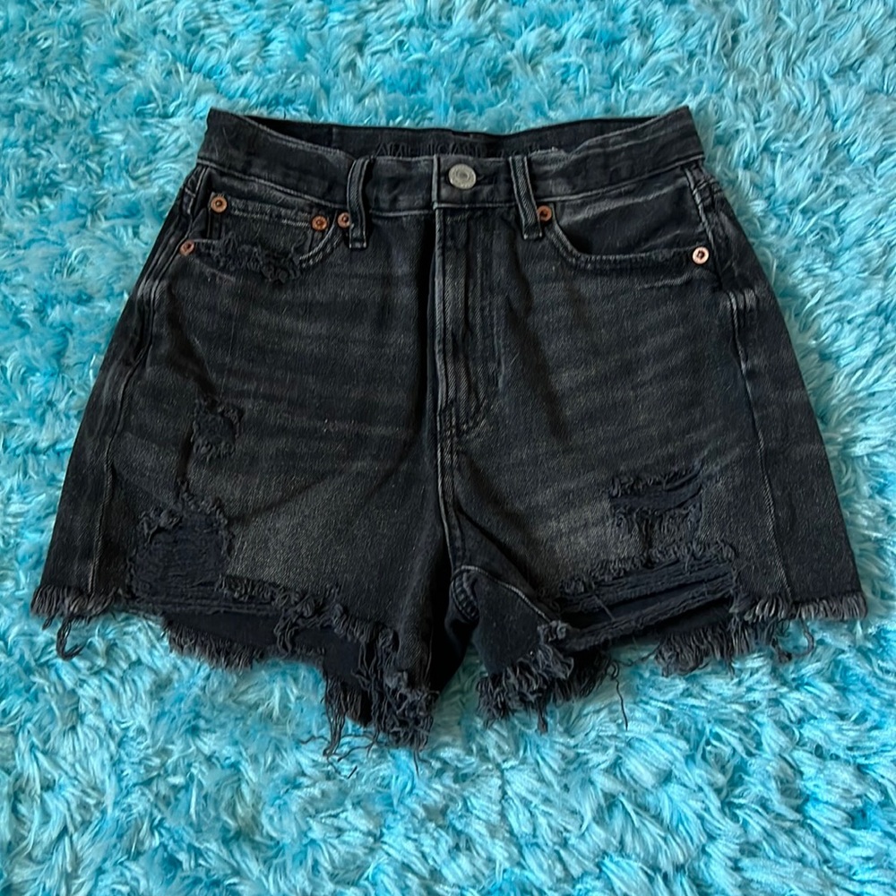 Black American Eagle Denim Shorts